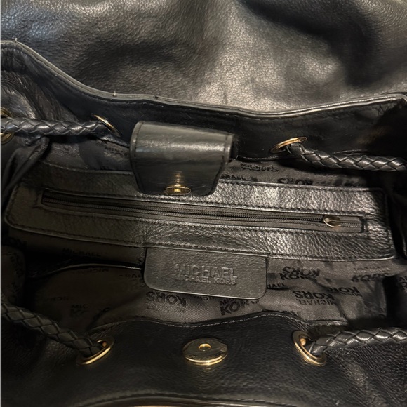 Michael Kors Black Leather Hobo Bag Braided Strap - Picture 7 of 8